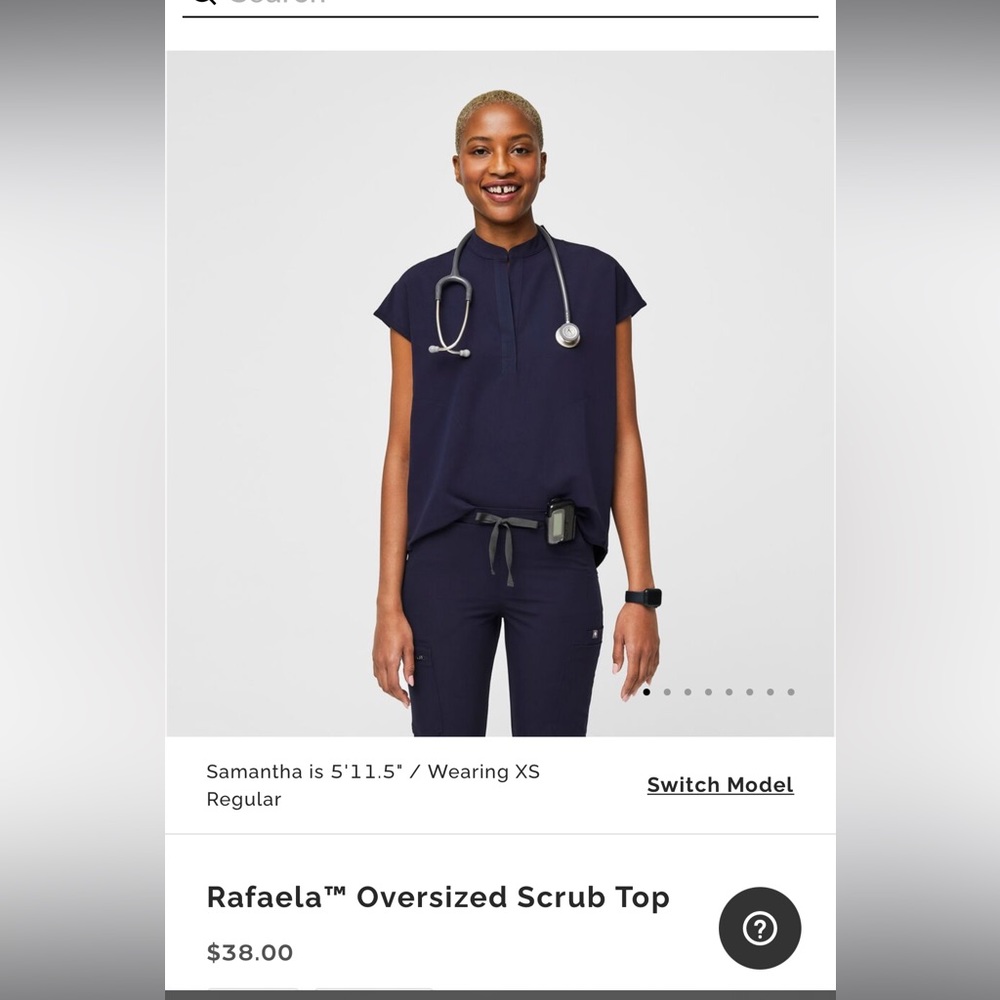 FIGS OVER-SIZE SCRUB TOP